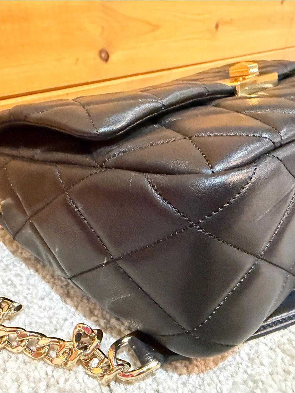 Kate spade Black Quilted Chain-Strap Shoulder Bag